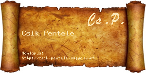 Csik Pentele névjegykártya